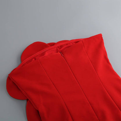 3D Flower Tube Dress - Bold Elegance