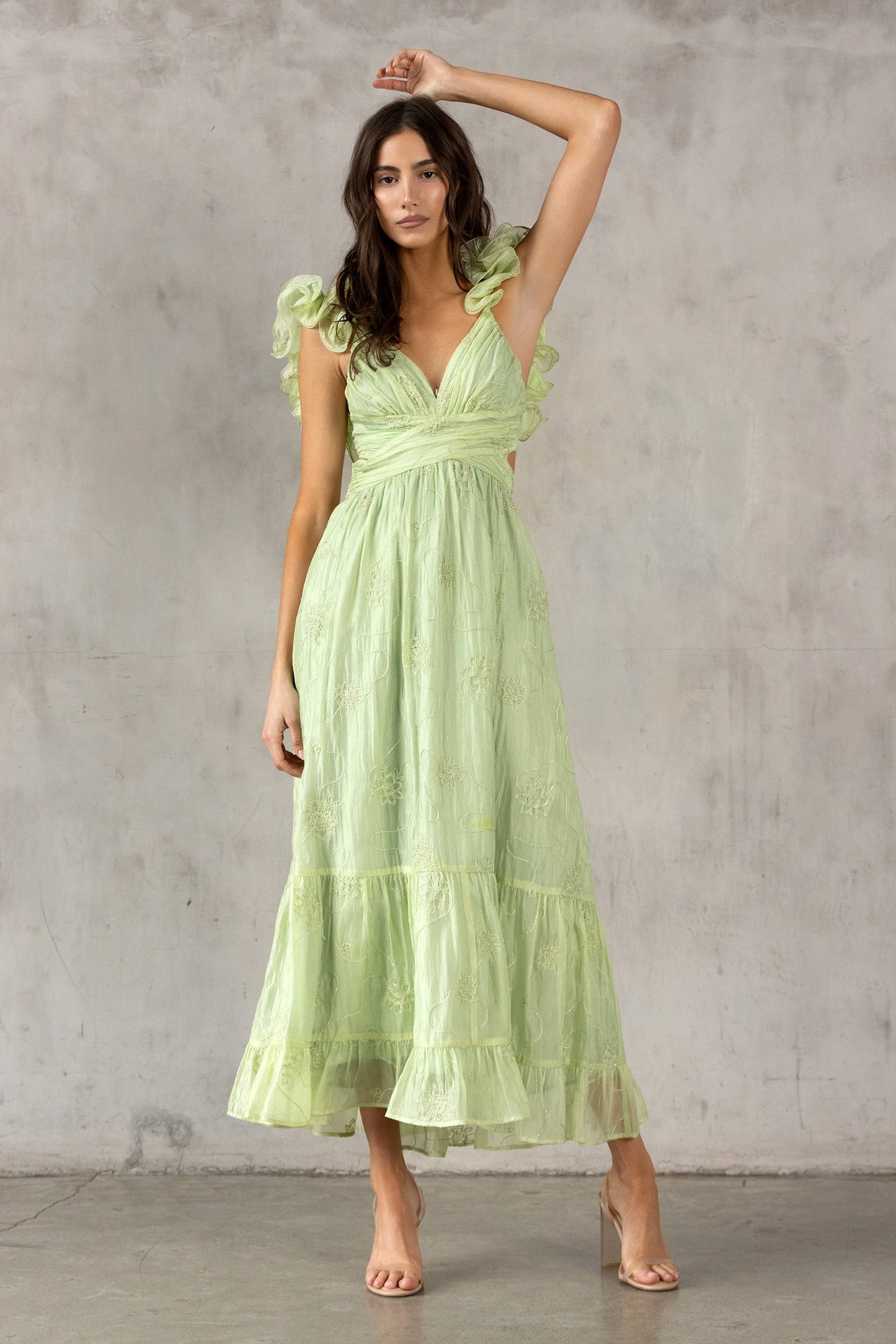 Embroidered Maxi Dress