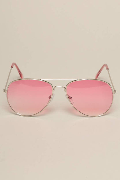 Tinted Lenses Metal Frame Aviator Sunglasses