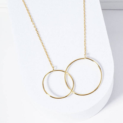 Interlocking Circle 16"-18" Necklace