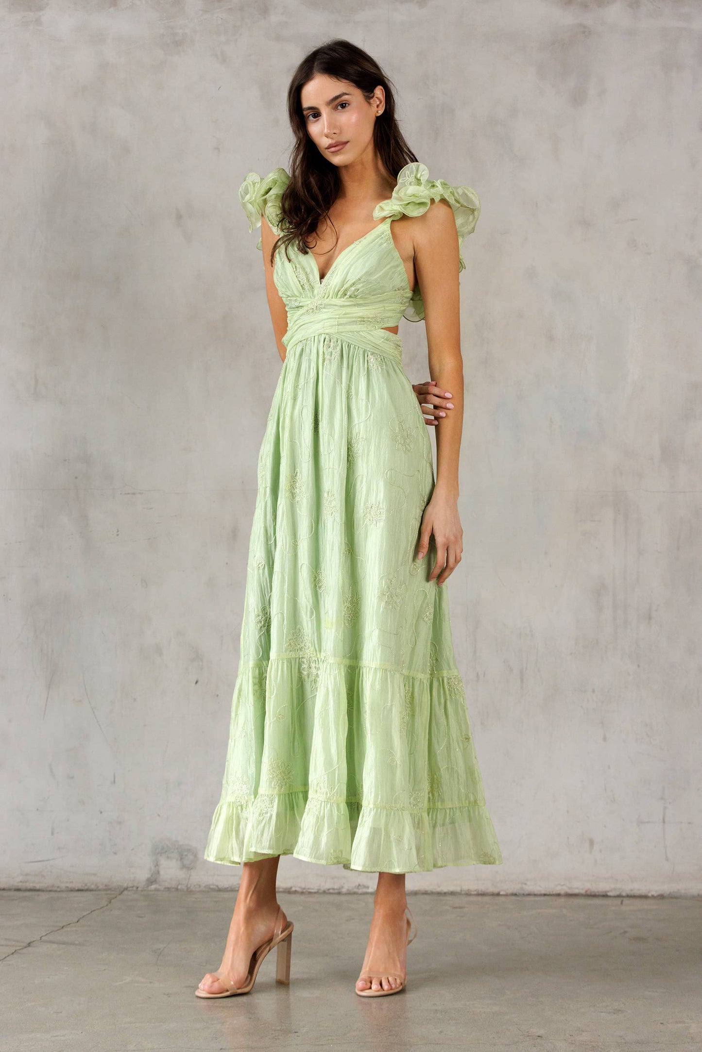 Embroidered Maxi Dress