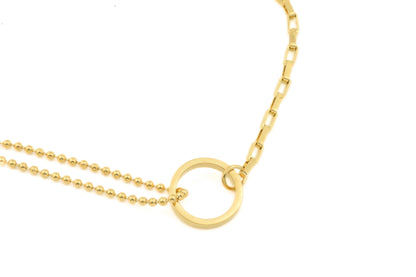 Circle Link Bracelet, Waterproof Mixed Chain Bracelet