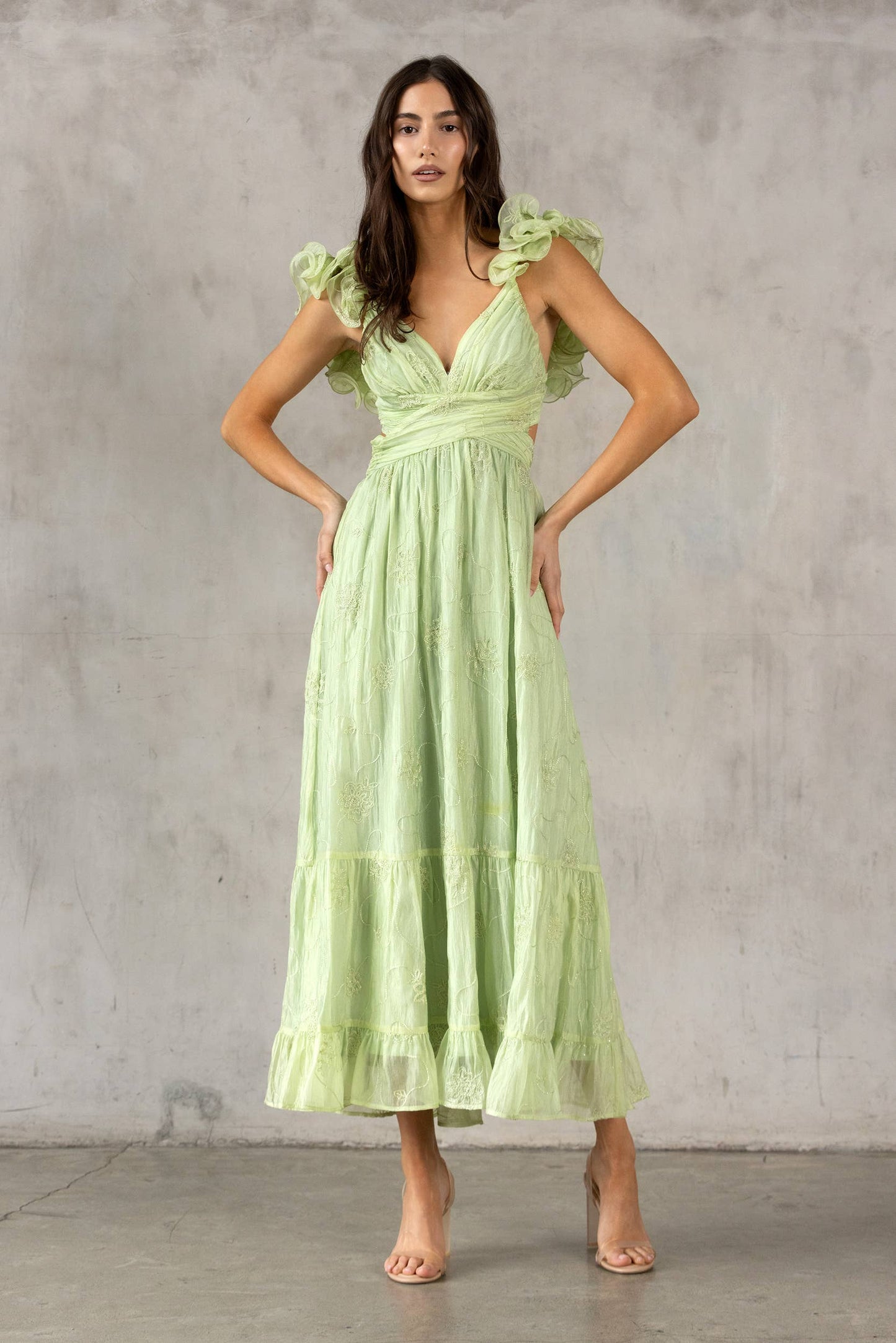 Embroidered Maxi Dress