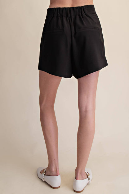 High Waisted Tailored Wide Shorts