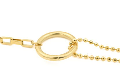 Circle Link Bracelet, Waterproof Mixed Chain Bracelet