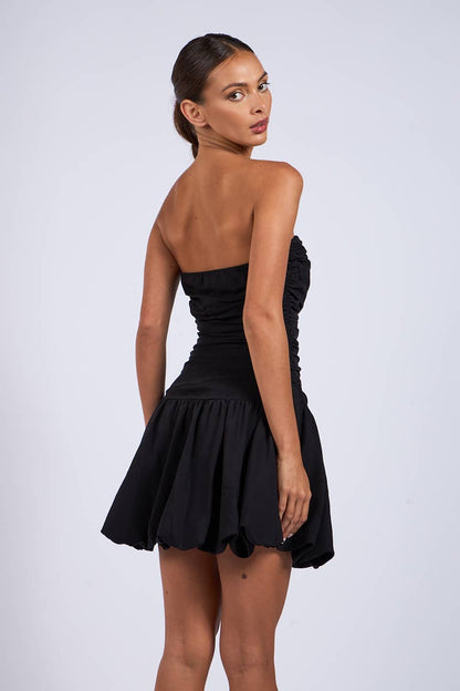 Ruched Body Bubble Mini Dress