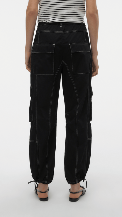 Black Cargo Stitch Pant