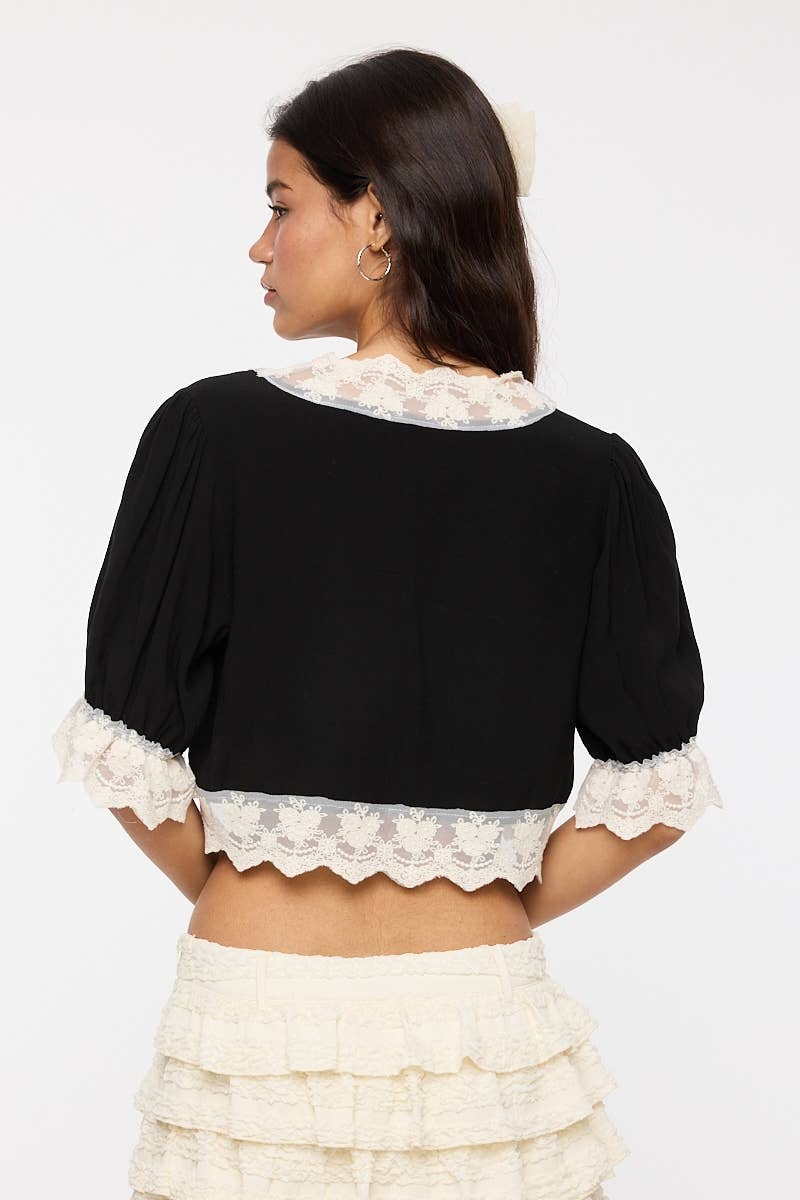 Lace Trim Top