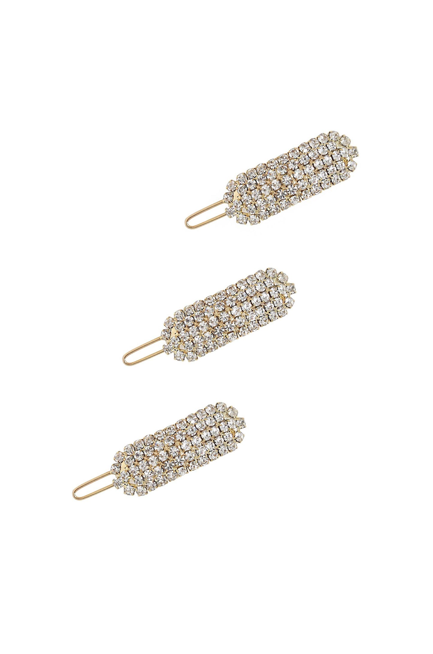 Crystal Droplet Barrette Set
