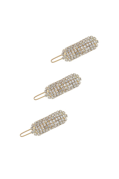 Crystal Droplet Barrette Set