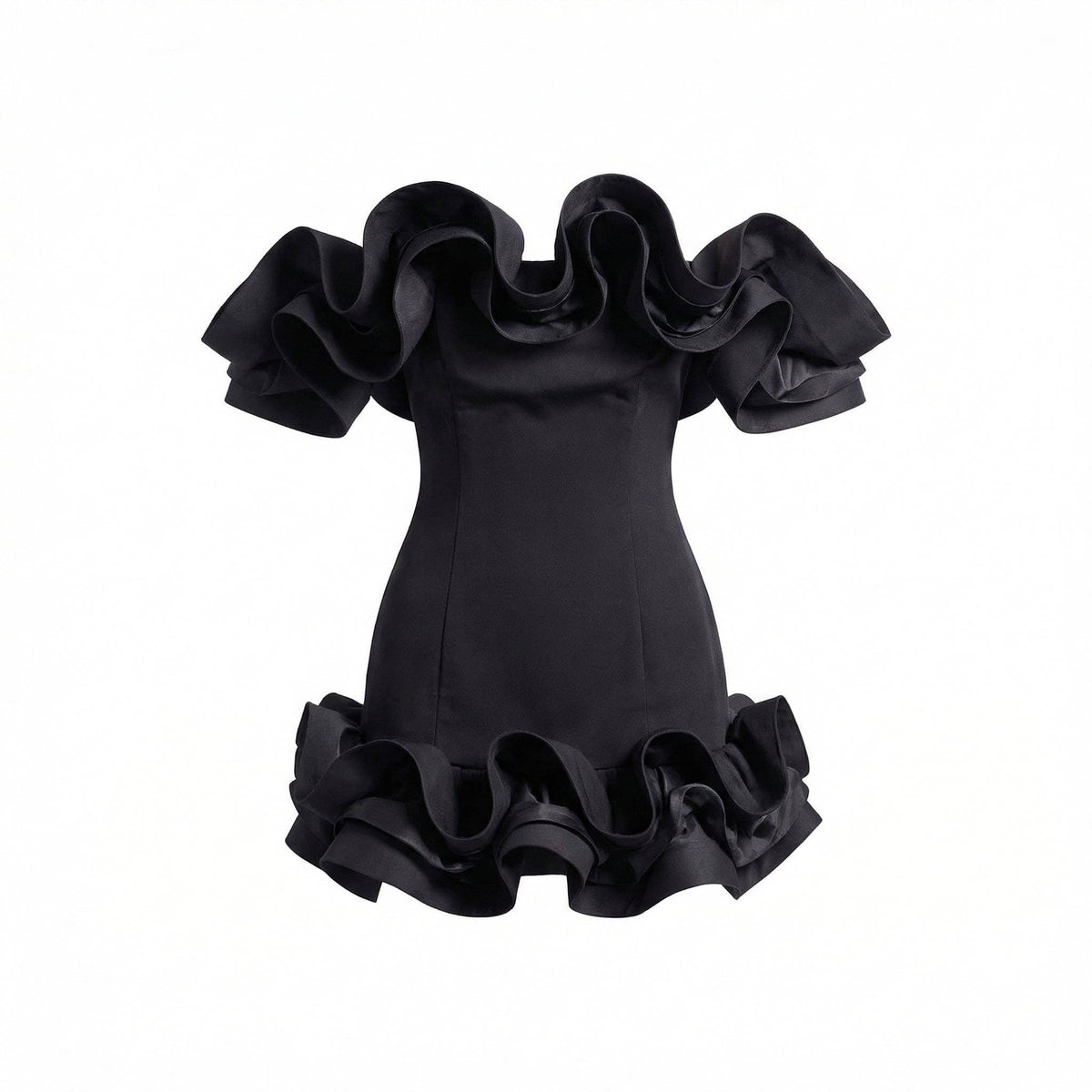 Asymmetric Sculptural One-Shoulder Bodycon Dress
