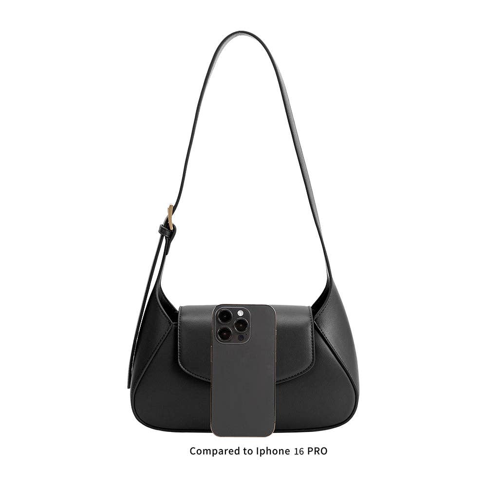 Melody Black Recycled Vegan Shoulder Bag