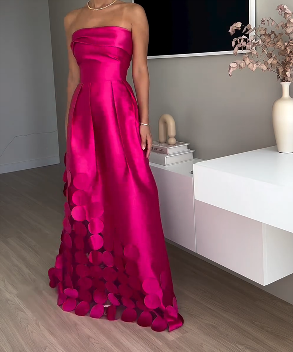 Satin Corset High-Waisted Gown