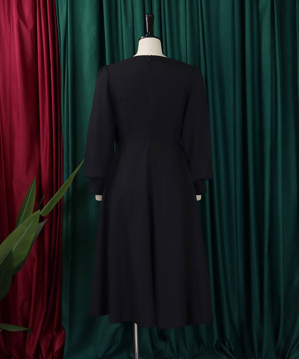 Long Sleeve A-Line Shift Dress