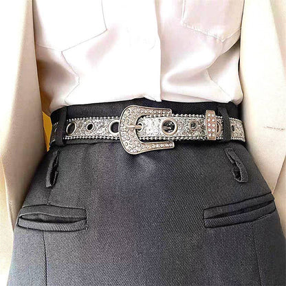 Vintage Rhinestone Shiny Punk Belt DPWB0325