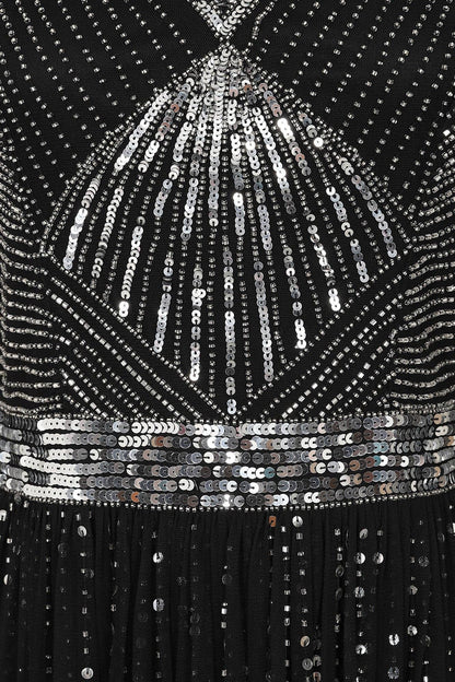 Ula Black Embellished Cape Sleeve Maxi Dress: PETITE 8 / Black