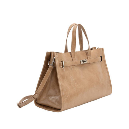 Sutton Tan Recycled Vegan Leather Tote Bag