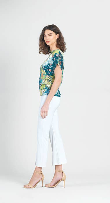 Dolman Short Sleeve Top - Floral Patch