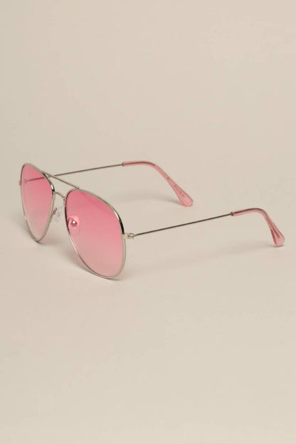 Tinted Lenses Metal Frame Aviator Sunglasses