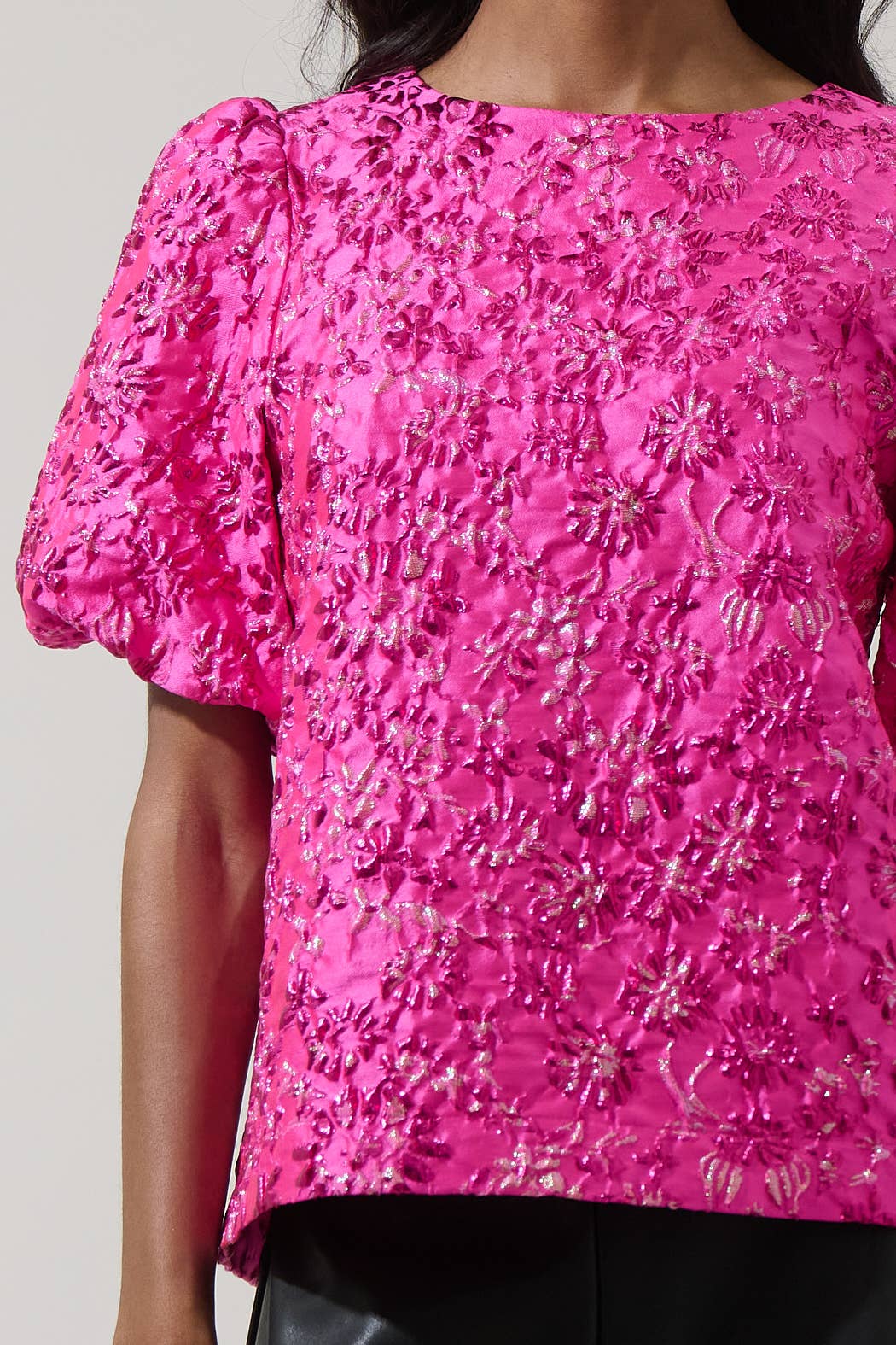 Harrington Jacquard Floral Joi Bubble Top