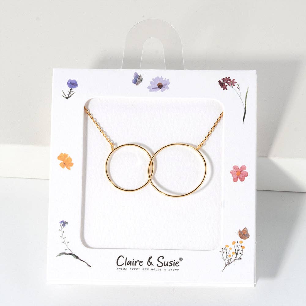 Interlocking Circle 16"-18" Necklace