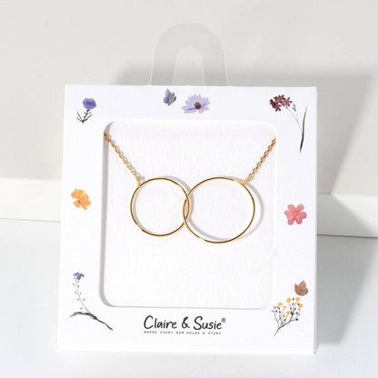 Interlocking Circle 16"-18" Necklace