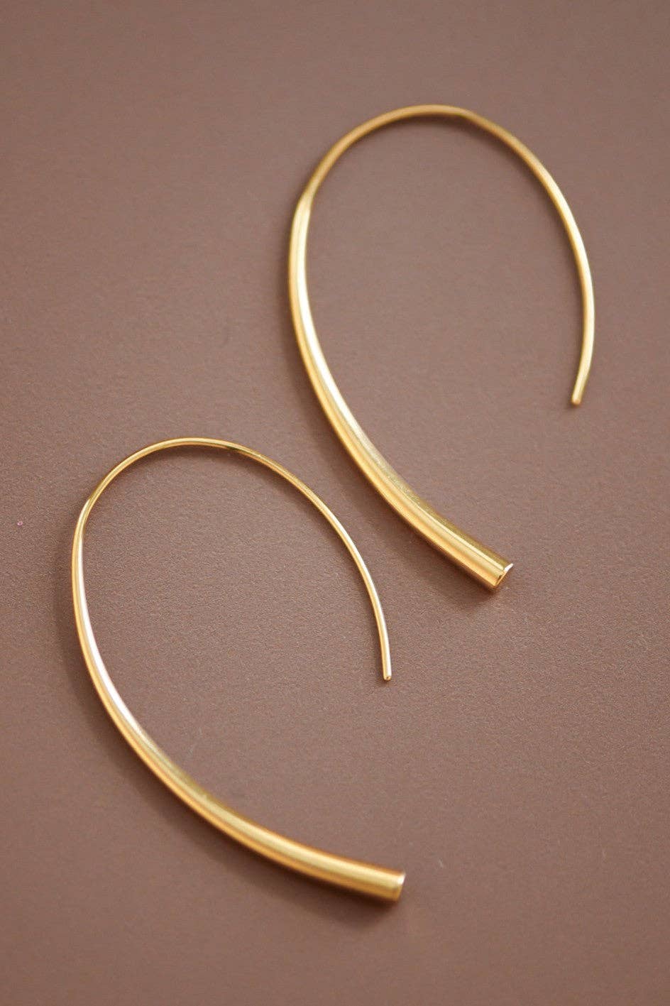 18K Gold PVD Plated Waterproof Stainless Steel Hoop Earrings - 7063