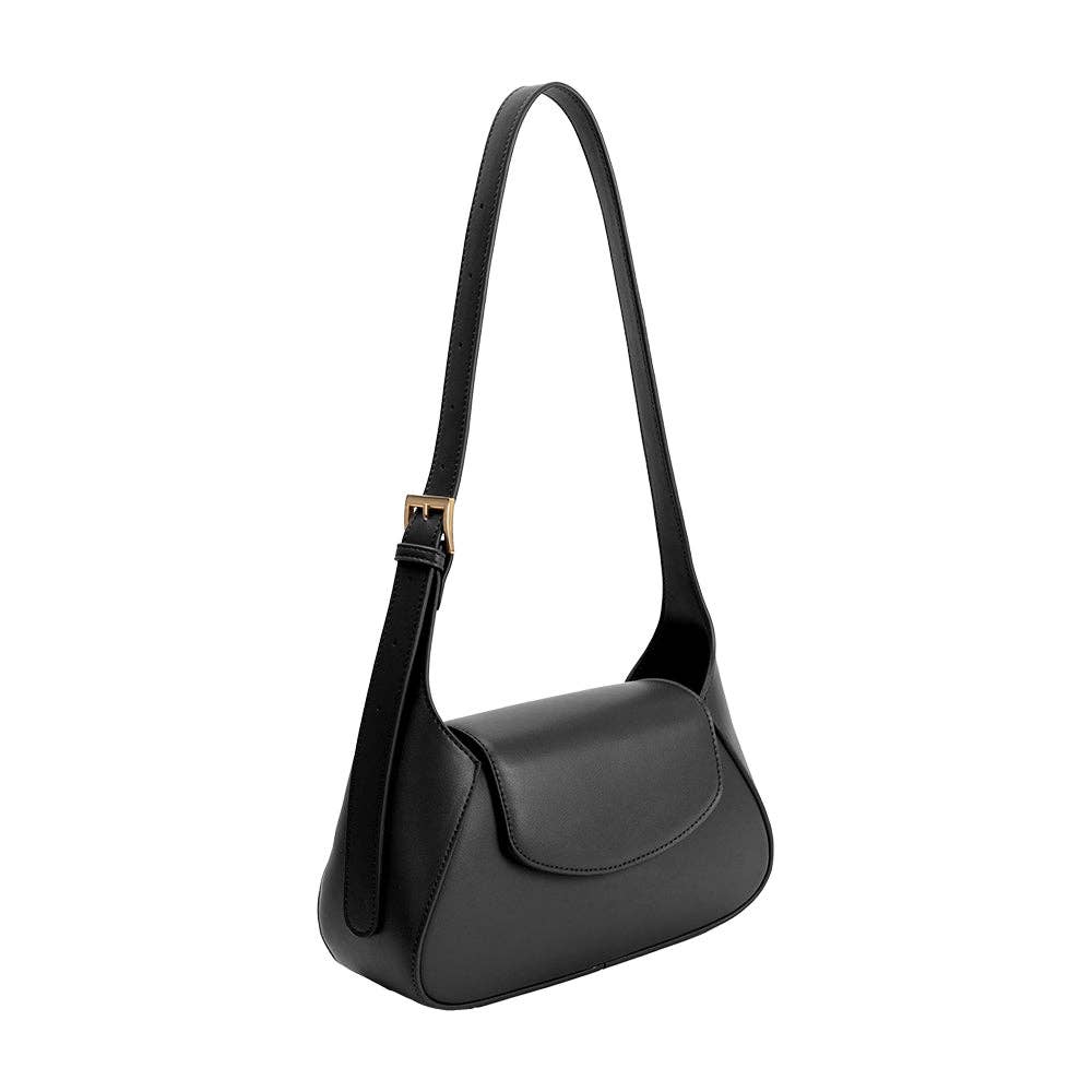 Melody Black Recycled Vegan Shoulder Bag