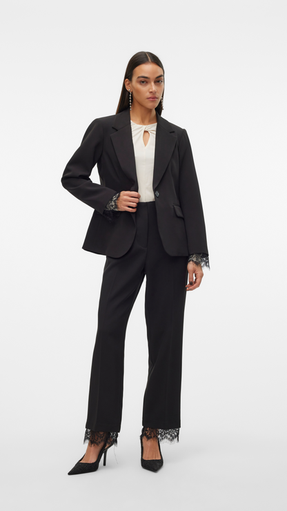 Black Lace Elegant Blazer