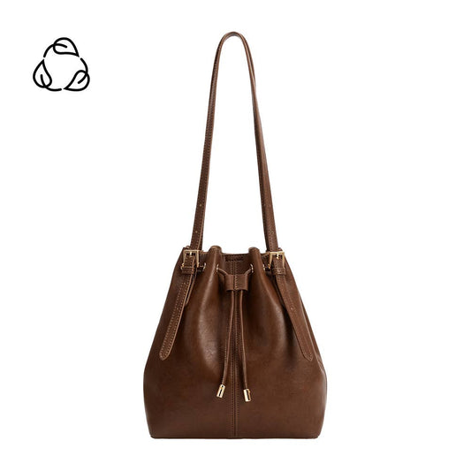 Sally Espresso Recycled Vegan Shoulder Bag
