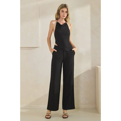 Stripe Halter Top & Pant Set