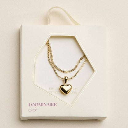 Stainless Steel Polished Heart Pendant Necklace