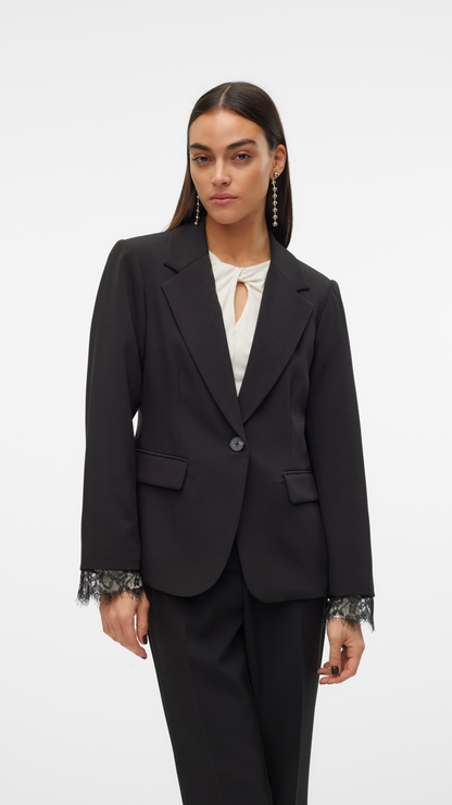 Black Lace Elegant Blazer