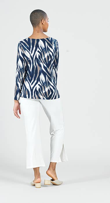 Signature Side Slit Ankle Pant: White