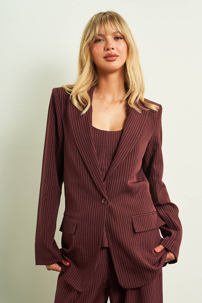 Pinstripe Blazer