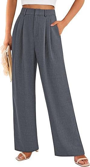 High Waist Wide Leg Trousers