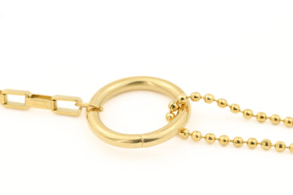 Circle Link Bracelet, Waterproof Mixed Chain Bracelet