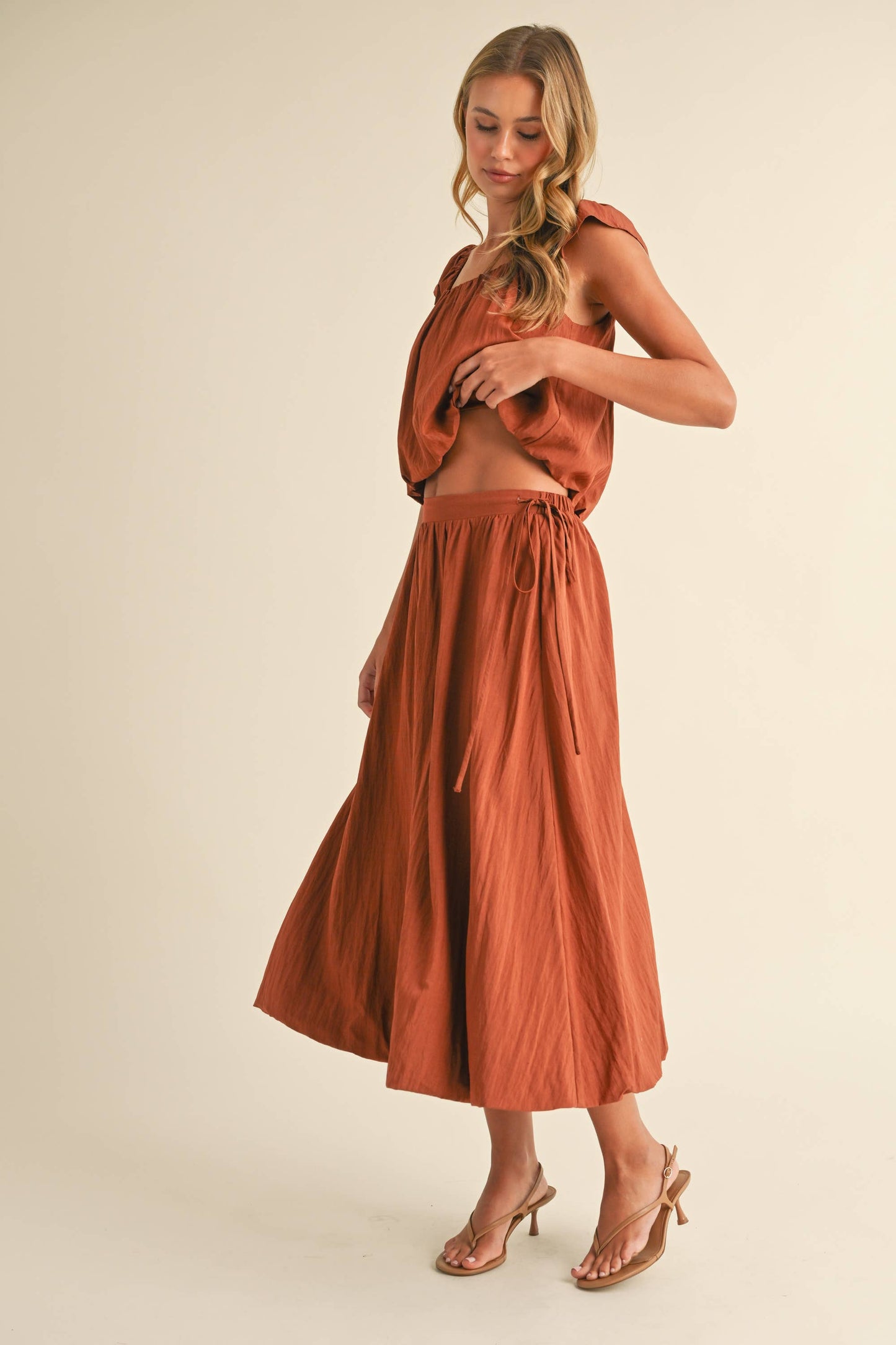 Sleeveless Top & Bubble Skirt Set