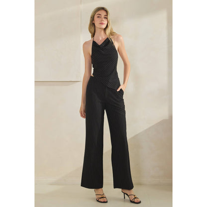 Stripe Halter Top & Pant Set