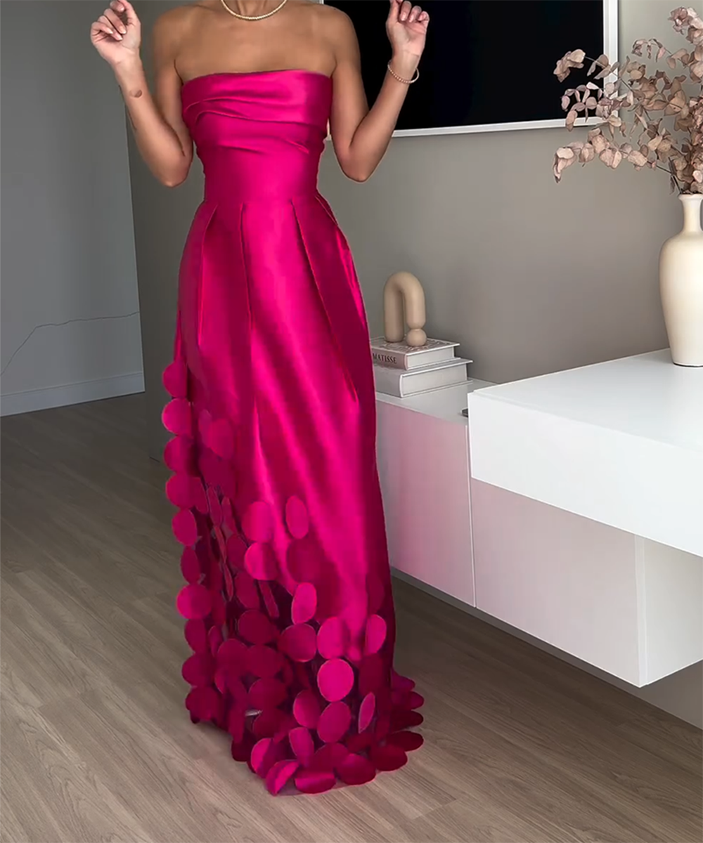 Satin Corset High-Waisted Gown