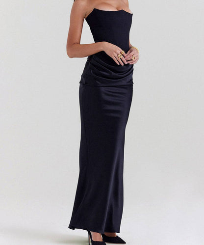 Boned Bustier Fishtail Evening Dress