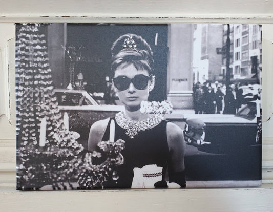 Classic Audrey Hepburn Breakfast at Tiffany's Canvas