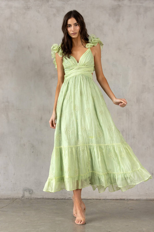 Embroidered Maxi Dress