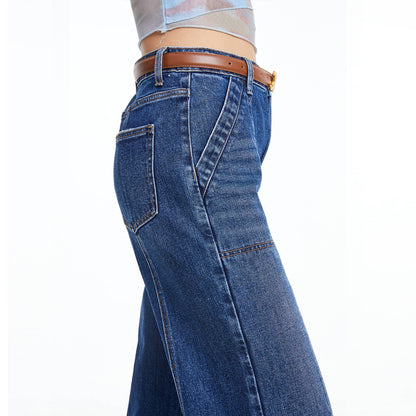 Bayeas Super High Rise Wide Leg Jeans (Finished Hem,Slit)