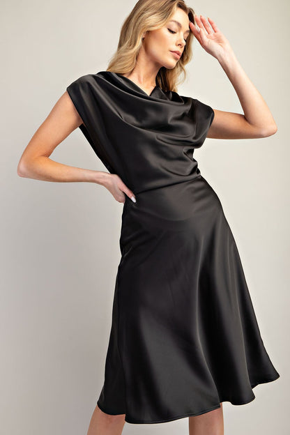 Black Satin Dress
