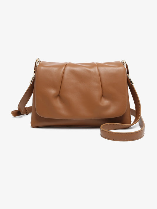 Dayton Pleated Flapover Crossbody Bag