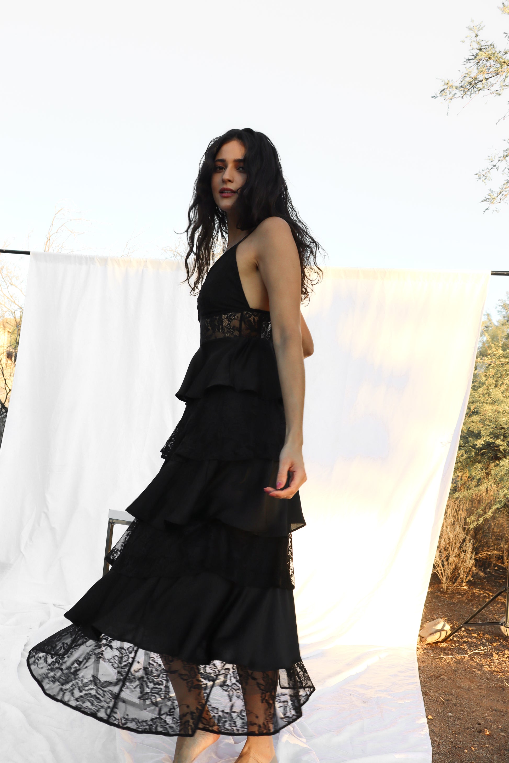 dinna dress Sweetheart Neck Puff Sleeve Dina Evening Gown