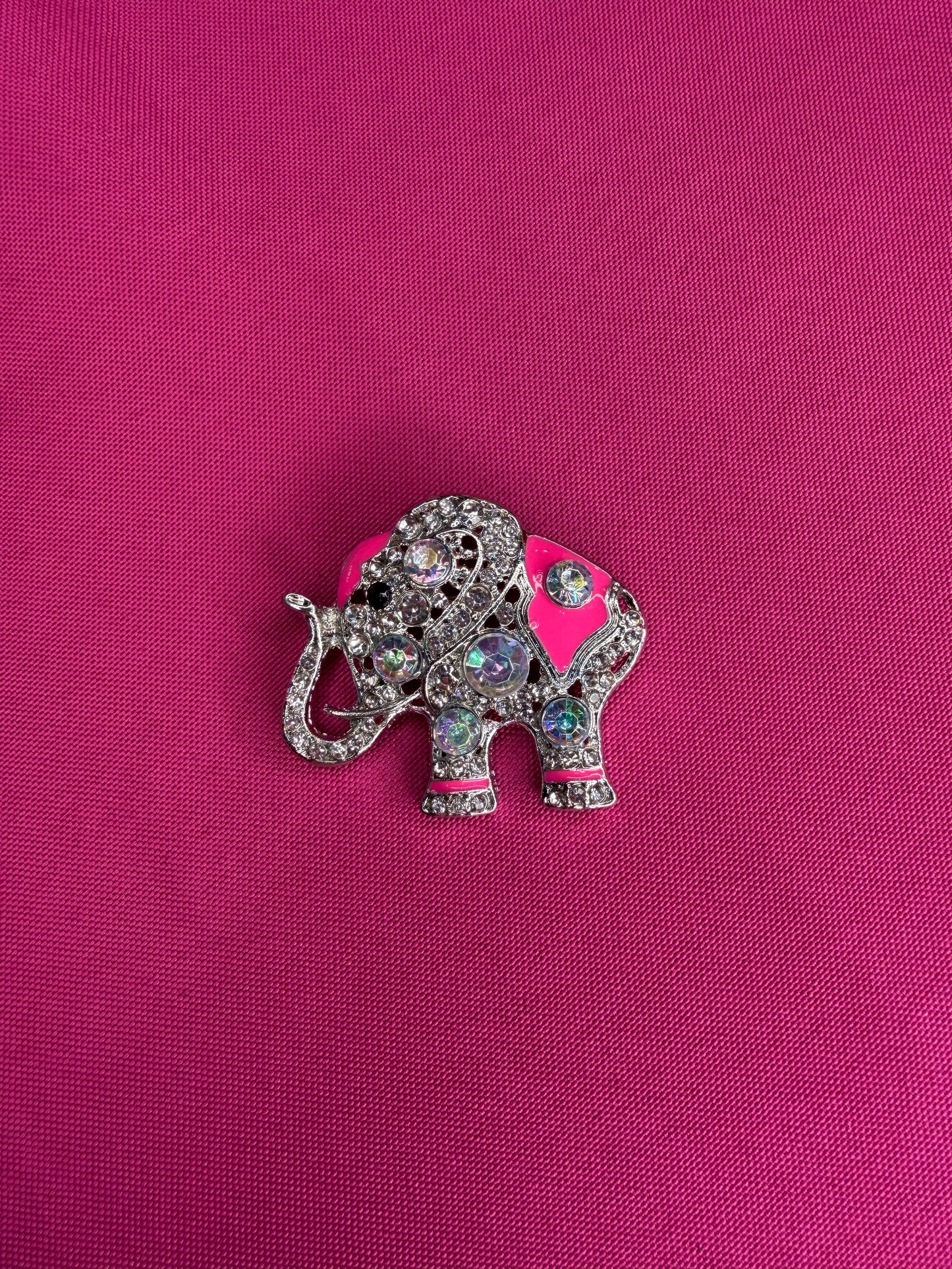 Silver Elephant Brooch