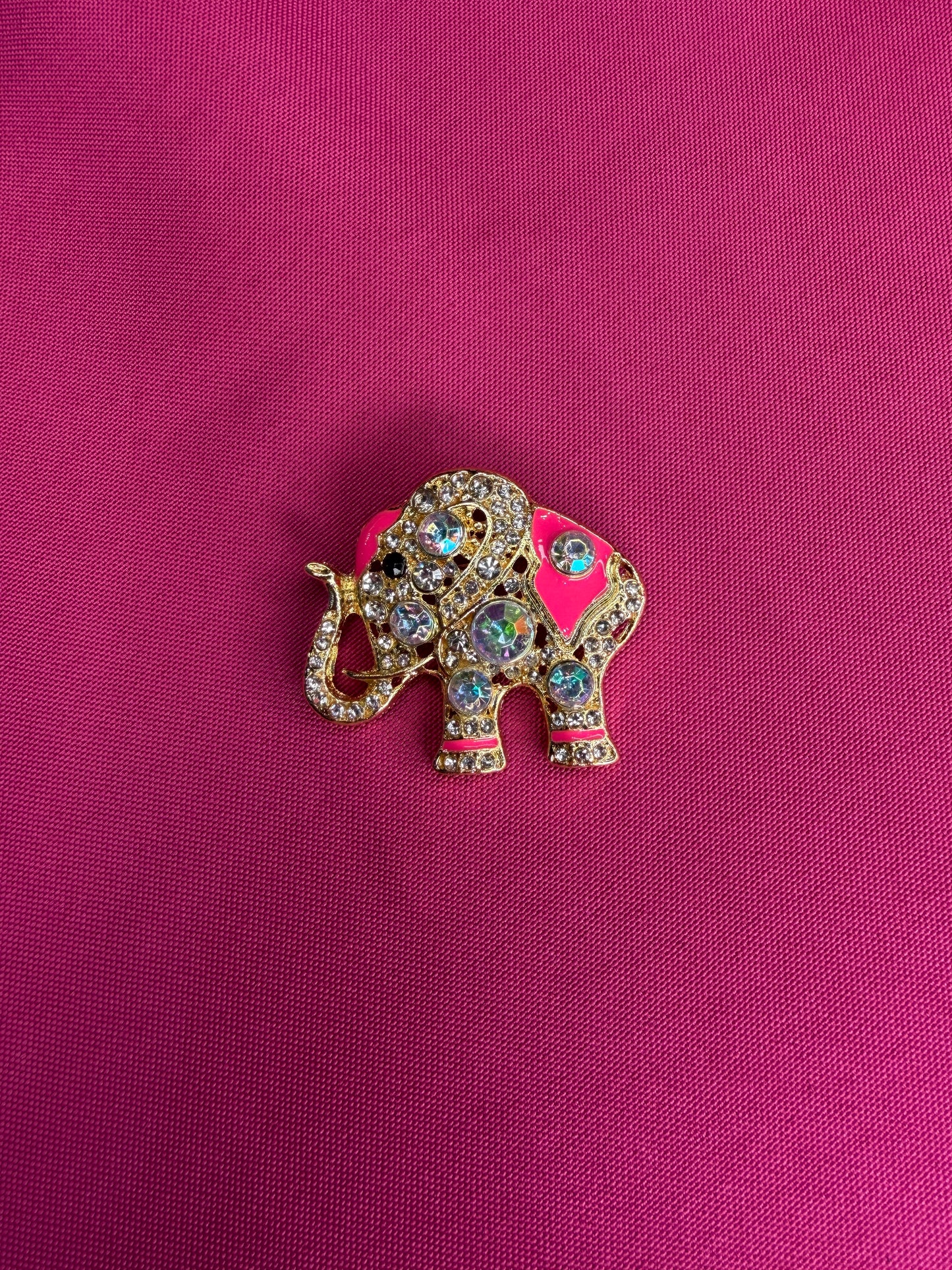Gold Elephant Brooch