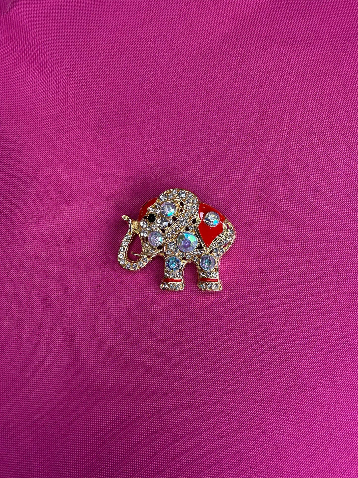 Gold Elephant Brooch